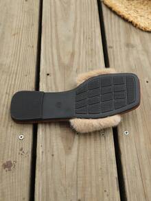 Plusstorlekar damsandaler med öppen tå, moderiktiga strandtofflor för utomhusbruk, bohemiska strandtofflor för inomhusbruk och utomhusbruk - Kaki - Visa 3