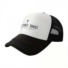 New 2025 Baseball Cap Fashion Prayer Waiting Trust Adjustable For Men And Women Adult Christian Jesus Quotes Outdoor Baseball Cap - màu đen - Xem 2