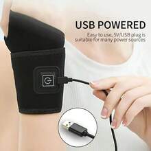 ALMOHADILLA PARA MANO ELECTRICA TERMICA, Banda de muñeca con calefacción de 3 niveles de temperatura controlada por USB, adecuada para uso en el hogar, deportes, fitness y oficina, Muñequera para alivio del túnel carpiano, soporte nocturno, para mujeres y hombres, férula ajustable para manos derecha izquierda para tendinitis, artritis, esguinces - Negro - Ver 6