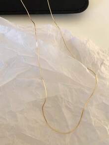 S925 Sterling Silver Snake Bone Necklace, Women Choker Sexy Minimalist Style Delicate Clavicle Neck Chain, Birthday Anniversary Thanksgiving Christmas Valentine's Day Gift For Girlfriend, With Gift Box - Silver - View 11