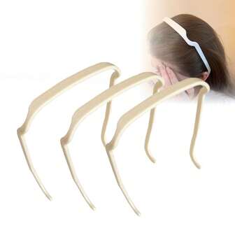 方形隐形发箍 - 方形发箍，卷曲厚发箍，方形隐形发箍，男女通用，发带，发圈