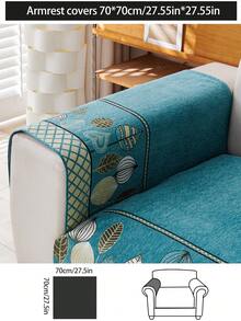 1pc Bohemian Sofa Seat Cushion Cover, Modern Minimalist Chenille Anti-Dust Anti-Slip Sofa Protector, Washable, Fashionable, Warm, Color-Fast, Pet-Friendly, Suitable For Bedroom, Office, Living Room, L-Shaped Sofa And 1/2/3/4 Seater - Blue - View 17