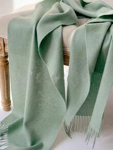 Thick Long Shawl/Blanket, 280g - Mint Green - View 3