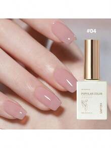 1瓶15ml裸色冰透凍凝膠指甲油,適用於所有季節-家庭沙龍美甲diy - 淺粉色 - 查看 3