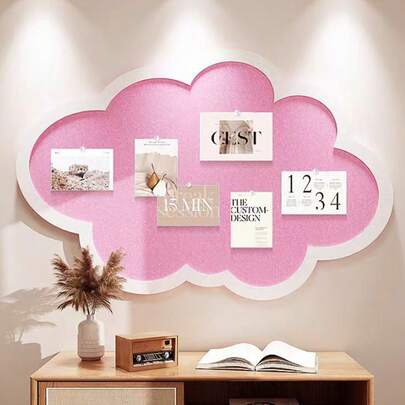 1pc 19.7x29.5 Inch Cloud Wall Decor Board, No Drilling Required, Multipurpose Decorative Board For Classroom Memo, Bedroom Wall Sticker, Photo Wall Bulletin Board, Suitable For Valentine's Day, Home, Study, Office, Classroom, Christmas & New Year Decoration, Photo Display, New Year Gift, Creative Gift For Friends, Colleagues, Elders
