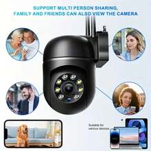 2 camere de securitate wireless HD 1080P pentru interior, cu vedere nocturnă color, audio bidirecțional, panoramare/înclinare/zoom, supraveghere inteligentă pentru casă WiFi 2.4G, urmărire a mișcării, alimentare USB, potrivită pentru monitorizarea persoanelor în vârstă, bebelușilor și animalelor de companie, design elegant negru