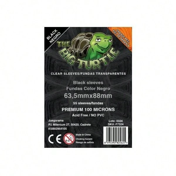 Juegorama 大烏龜橙皮卡套 (63.5x88 毫米) – 55 張優質 100 微米卡套 | 不粘 - 黑色 - 查看 1