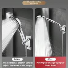 Copper Shower Head Angle Adjuster | Handheld To Overhead Shower Converter | Shower Head Bracket Elbow Accessory - Multicolor - View 5