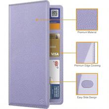 Car Registration And Insurance Card Holder, Vehicle Glove Box Card Organizer Wallet Automobile Accessories License - 紫丁香色 - 查看 4