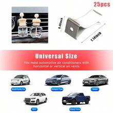 NewAugeny 25 PCS Square Head Car Air Vent Clips Auto Air Conditioner Outlet Perfume Clips Universal Car Air Freshener Vent Clips Vehicle Interior Accessories For Car Office Home Round Hole-White - Lỗ tròn màu trắng - Xem 3