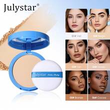 Julystar Polvo fijador mate resistente a todo tipo de clima, en 6 colores. Adecuado para fijar y retocar el maquillaje, absorbe el aceite y crea un aspecto de maquillaje natural - Multicolor - Ver 3