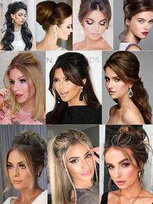 Păr sintetic, breton invizibil, perucă înaltă, dreptă, pieptene, extensii de păr false, accesorii pentru păr natural pentru femei, perucă