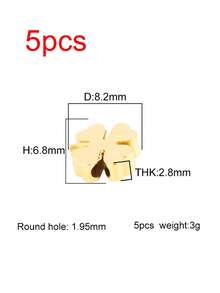 5个抛光不锈钢十字架和心形吊坠，适合手工珠宝制作、DIY手链和项链 - 吊墜 - 查看 9