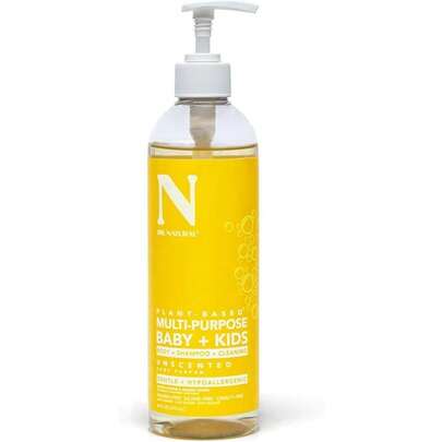 Dr. Natural Shampoo y Jabón Líquido para Cuerpo Bebés y Niños | Natural, Orgánico, Sin Sulfatos y Parabenos e Hipoalergénico | Hecho de Plantas Con Aceite de Oliva y Coco, Manteca de Karité y Romero (473 ml, Lavanda)