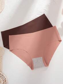 12pcs/Pack Women's Nylon V-Waist Seamless Comfortable Breathable Lift Adhesive Thong Panties - Multicolor - View 6