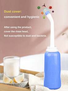 1PC Peri Bottle Portable Travel Bidet Leakproof Perineal Douche Spray Bottle,Portable Douche Feminine Cleaner,Travel Large Capacity Portable Handheld Bidet,500ML