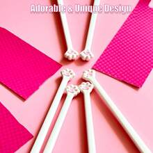 3 Pairs Of Cute Cat-Shaped Chopsticks, With A Unique And Adorable Design. They Feature A Non-Slip And Reusable Feature. [1/3 Pairs] - Multicolor - View 3