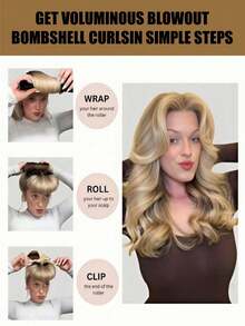 1/3 Pieceshair Styling Tool Set, No-Heat Curling Tools, Curling Iron, Designed For Women's Hairstyles, Convenient And Flexible Curling Iron, Essential Hair Salon Products And Accessories, Rubber Band Curling Iron, Sleeping Styling Tool