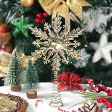 1Pcs Decoración de Navidad Adorno de Árbol de Navidad Estrella Dorada Brillante Colgante para Decoración del Hogar Regalo de Fiesta de Año Nuevo 2026 Accesorios de Navidad - D - Ver 2