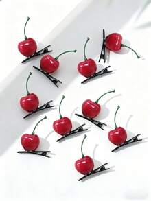 10个趣味发夹，男女通用，植物造型，可爱创意侧夹，适合女性、学生、居家、节日、派对、DIY海滩度假、夏季，黄色小鸭图案，扁平爪夹，发夹，发爪，学习用品，女士发饰，头部饰品，发卡 - 豆芽小黃鴨 - 查看 9