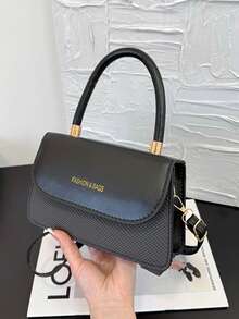 Tas Tangan Warna Kontras, Serbaguna untuk Bepergian - Hitam - View 11