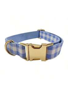 2026新款热销柔软舒适双层手工格纹锌合金宠物项圈，可调节套入式狗项圈，适合小型、中型和大型犬，宠物项圈/狗项圈/狗颈圈，锌合金材质，易于扣合解开，高端个性化宠物项圈，适合婚礼、情人节、生日等场合（由于面料差异，可能存在轻微批次和颜色差异，随机发货） - 彩色 - 查看 19