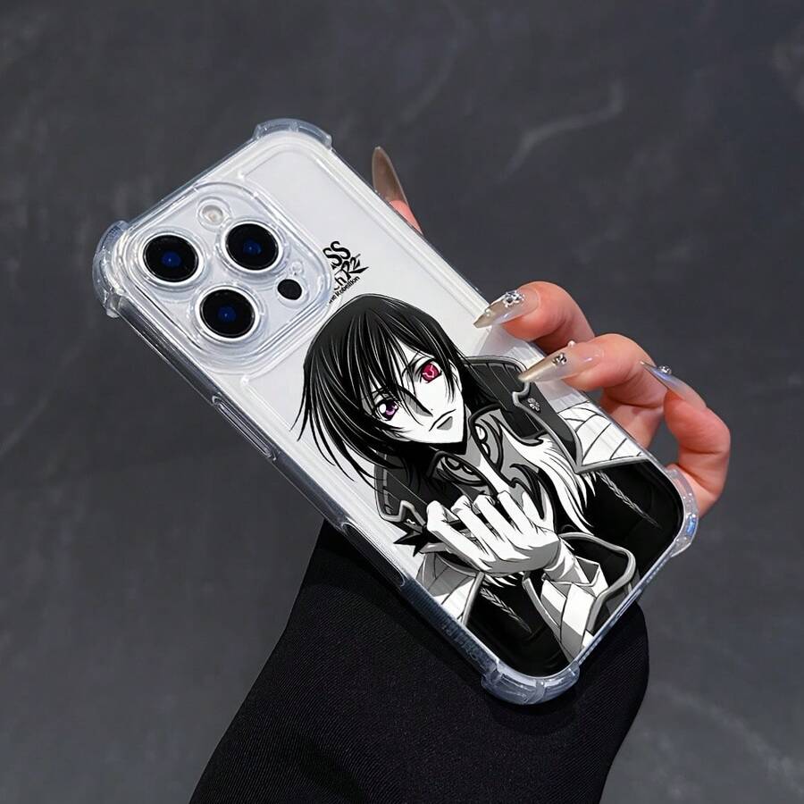 Funda de Teléfono de Anime Japonés Príncipe Negro Rebelde para iPhone 16 15 14 13 12 11 Pro Max X XR XSMAX 8 7 Plus, Cubierta Trasera Transparente Suave a Prueba de Golpes - Mezcla de colores - Ver 1