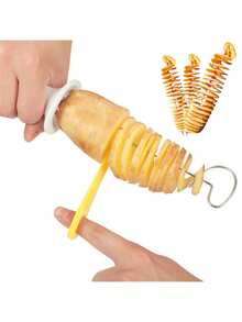 1set Potato Spiral Cutter Potato Spiral Cutter Cucumber Slicer Kitchen Accessories Vegetable Spiral Cutter Tools Five Domains, Kitchen Stuff Camping
