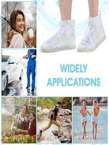 雨靴套 - 防滑、防水靴套，可重复使用，适用于高帮雪地靴，男女通用，适合户外骑行、露营和钓鱼。保暖、闺蜜节、宠物、嘉年华、派对装饰 - 彩色 - 查看 9