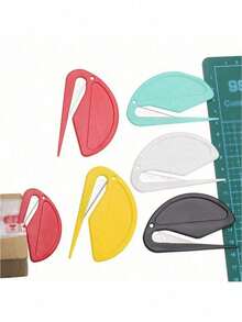 5pcs Random Mini Utility Knife Set, For Drilling, Cutting, Trimming, Letter Opener And Cat Hair Remover Cutting Tools