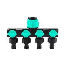 4-Way Garden Hose Splitter With 4 Independent Switches - Leak-Proof Design, Suitable For Lawns, Gardens, And Car Wash Sprinkler Systems, Outdoor Irrigation, Lawn Watering, Versatile Connector, Easy Control, Durable Plastic, Highquality Fitting