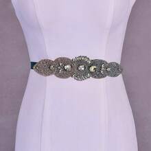 1pc Rhinestone Applique, Clothing Accessory, Bag, Hat Decor, DIY, Wedding Dress, Costume Belt, Bag Decoration, Stage Costume Accessory - Long Terms - View 8