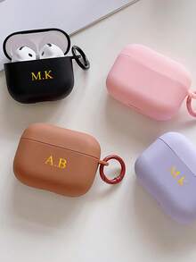 Ốp tai nghe màu hồng in tên theo yêu cầu (có vòng treo) Màu trơn Phù hợp với ốp bảo vệ AirCase Pods Pro 2/3, ốp bảo vệ AirCase Pods thế hệ thứ 4, phù hợp với tai nghe không dây, vỏ bảo vệ, vỏ mềm đơn giản tách rời cho thế hệ thứ 2 - Hồng - Xem 3