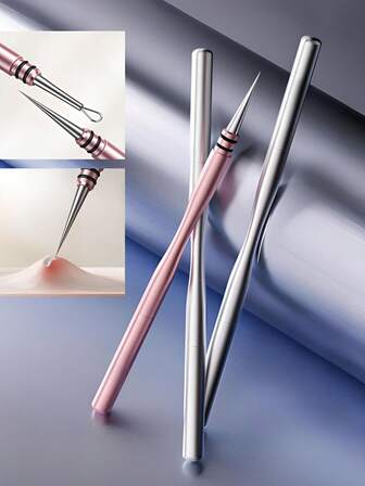 1pc Super Fine Tip Blackhead Remover Tool, Acne Pimple Comedone Extractor, Double-Ended Design, Professional Beauty Salon Use