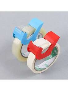 1pc New Mini Portable Adhesive Tape Cutter Hand Held Dispenser, Convenient To Carry Back To School - Multicolor - View 19