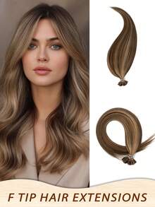 50pcs Human Hair Extensions 12-22 Inch Straight Hair Keratin F-Type Seamless Invisible High Quality Natural Real Hair For Wedding Daily Party Use - Multicolor - View 44