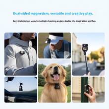 DJI Osmo Nano, Camera hành động đeo trên người độ phân giải cao 4K, góc nhìn người thứ nhất, chống rung và chống nước, thích hợp cho việc lái xe máy, lặn, trượt tuyết, du lịch và các tình huống khác, camera quay vlog cầm tay di động, hoàn toàn mới, chỉ được kích hoạt. - màu đen - Xem 6