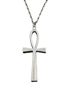 ZHAOTANGHESILVERJEWELTY قلادة بسيطة عصرية بشكل صليب الحياة الأنخ المصري القديم، مناسبة كهدية لعيد الأم/عيد الحب، للأزواج/الأصدقاء/المؤمنين، الكاثوليك، للارتداء اليومي وملابس عيد الهالوين/العطلات - متعدد الألوان - مشاهدة 5