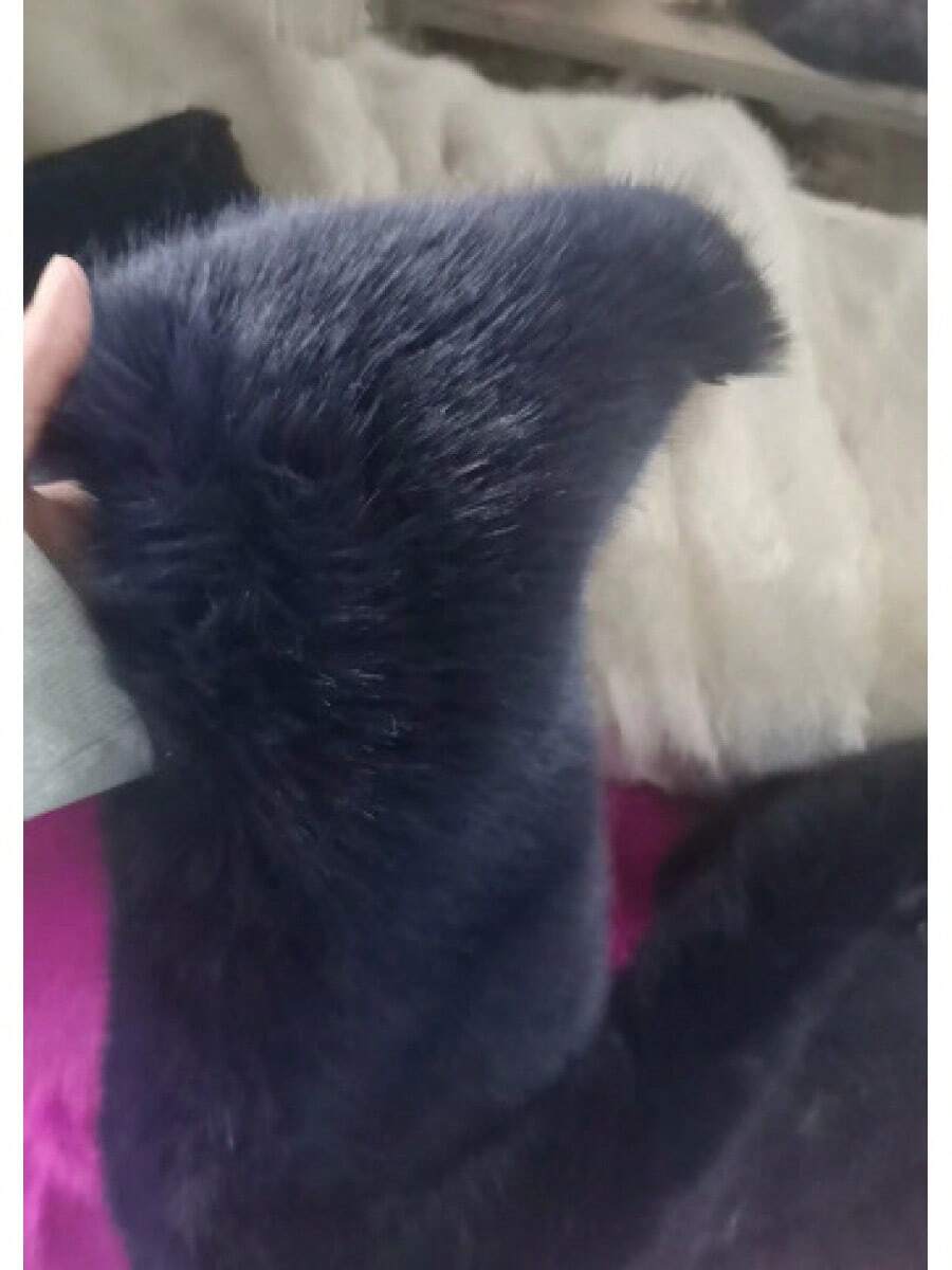 Short Faux Fox Fur Vest For Women Fashion Women Vest - Màu xanh hải quân - Xem 1