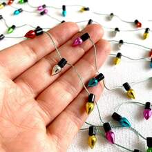 1m Miniature Doll String Lights: 1/12 Scale Fake Miniature Lamps For New Year, Easter, Celebrations, Electroplated Mini Light Bulb Beads String, Non-Electric, Multi-Style Christmas Holiday Decor Lights, Party Decoration, Model Scenes (Random Lamp Color) - Multicolor - View 6