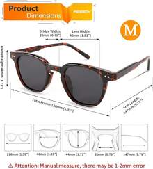 Gafas de sol clásicas Lentes de sol redondas retro para mujeres hombres Gafas de moda - 005 Montura leopardo/lente gris - Ver 6