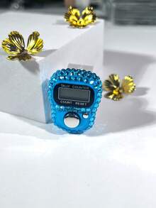 Finger-Worn Rhinestone Digital Counter, Convenient Drilling Design Hand-Press Counter, Suitable For Knitting, Praying (Tasbih), Exercise, Game Counting And Other Counting Purposes