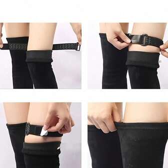 2pcs + 20pcs High Quality Over-The-Knee Boot Straps - Adjustable, Detachable, Durable Boot Gaiters Ensure Secure Fit And Comfortable Wear - Easy To Use And Install