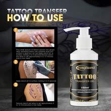 yikexuanli 150ml/280ml Professional Tattoo Transfer Gel Solution, Durable Template Base Coat And Skin Solution, Easy Tattoo Pattern Transfer For Body Art Tattoo Design, Bottled, Tattoo Template Pattern Transfer - Multicolor - View 6