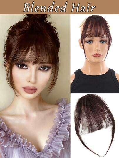 混合式假发夹刘海隐形前刘海夹式假发空气刘海自然假发刘海女孩