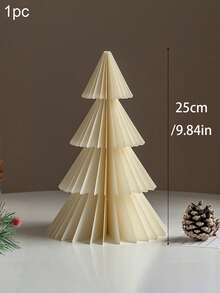1个3D折叠纸圣诞树装饰品，迷你圣诞树桌面摆件，适用于家居、办公室、派对节日餐桌装饰、节日桌面展示、圣诞家居装饰、婚礼餐桌中心装饰、节日家居和厨房装饰、圣诞装饰房间装饰、冬季圣诞装饰、家居圣诞礼物、圣诞装饰 - 彩色 - 查看 17