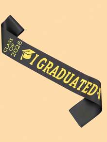 1pc Class Of 2025 Graduation Sash, "I GRADUATED" School Celebration Party Accessory Decorative Prop For Photography - Multicolor - View 23
