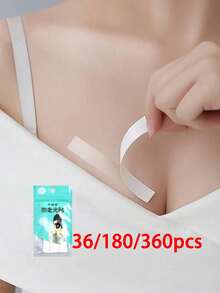 360片装女士透明双面胶带，无痕隐形丰胸胶带，强力服装胶水，服装防滑配件，固定贴纸，防止走光，保护皮肤/身体护理工具/节日必备/露营/旅行必备/婚礼/情人节/复活节/情人节 - 彩色 - 查看 3