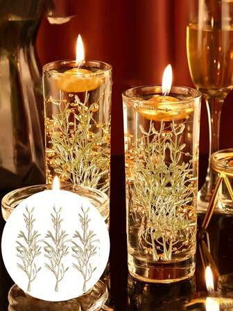 5支/10支人造塑料金色树枝，可用于装饰花瓶，完美适用于婚礼、派对、家居装饰、餐厅桌面花瓶填充、节日庆典、礼品——也适用于情人节、新娘捧花、婚礼鲜花和头饰。