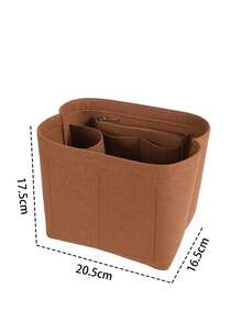 Felt Bag Liner For Ce Triomphe Line CANVAS BUCKET Travel Insert Organizer Handbag Purse Travel Inner Pouch Cosmetic Bags Shaper - Rust - View 8